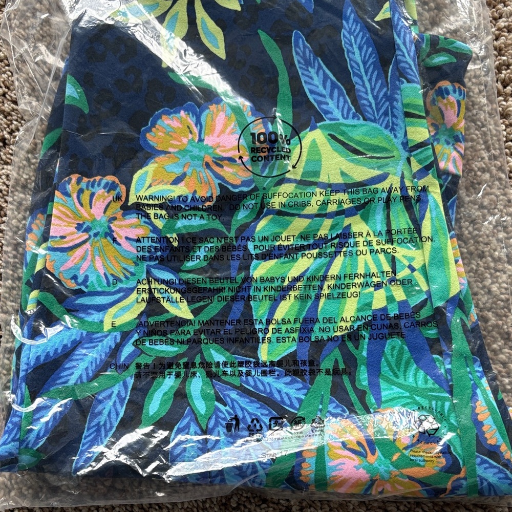 Lilly Pulitzer Floral Straight Leg Pants - Blue, Green, Pink